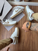 TÊNIS NIKE AIR FORCE LUXO BRANCO/MARROM